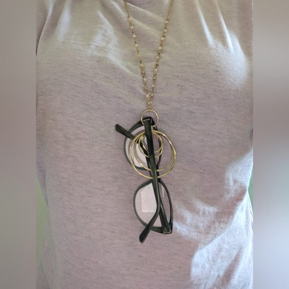 Ivory Bead Gold Tone Necklace - Picture 6 of 7